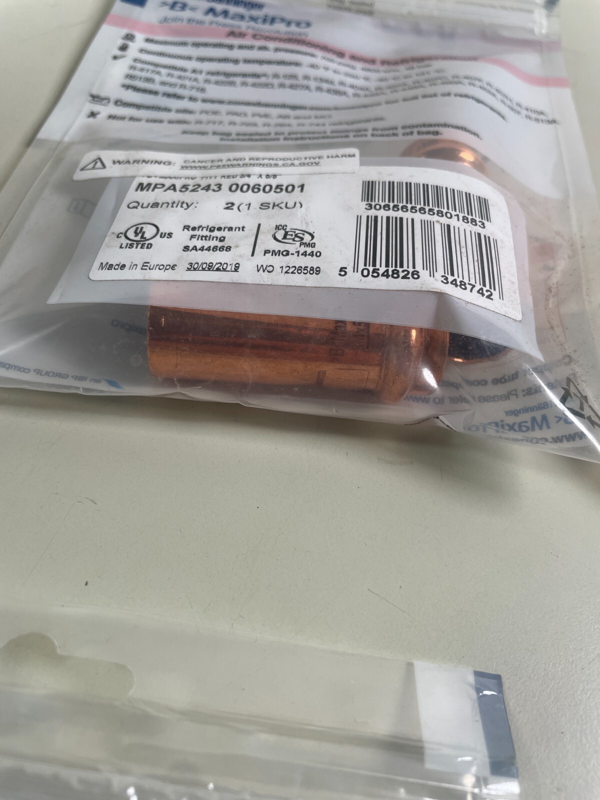 Conex B MaxiPro 3/4″ x 5/8″ Reducer MPA5243 0060501 3x 2pcs Copper Press Reducer