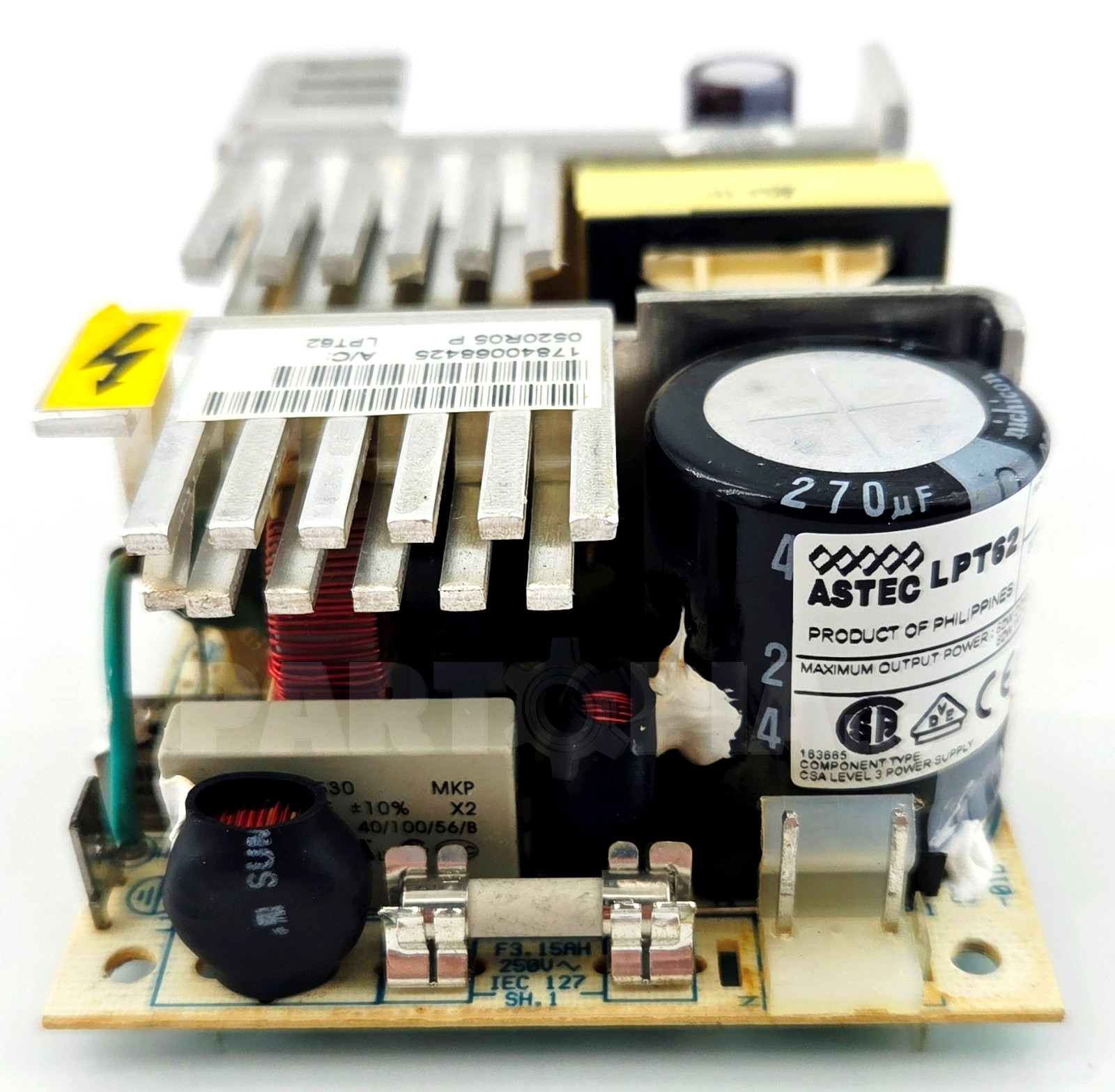 Astec LPT62 Power Supply, AC-DC Converter, 60W – 80W, 85VAC – 264VAC, Open Frame