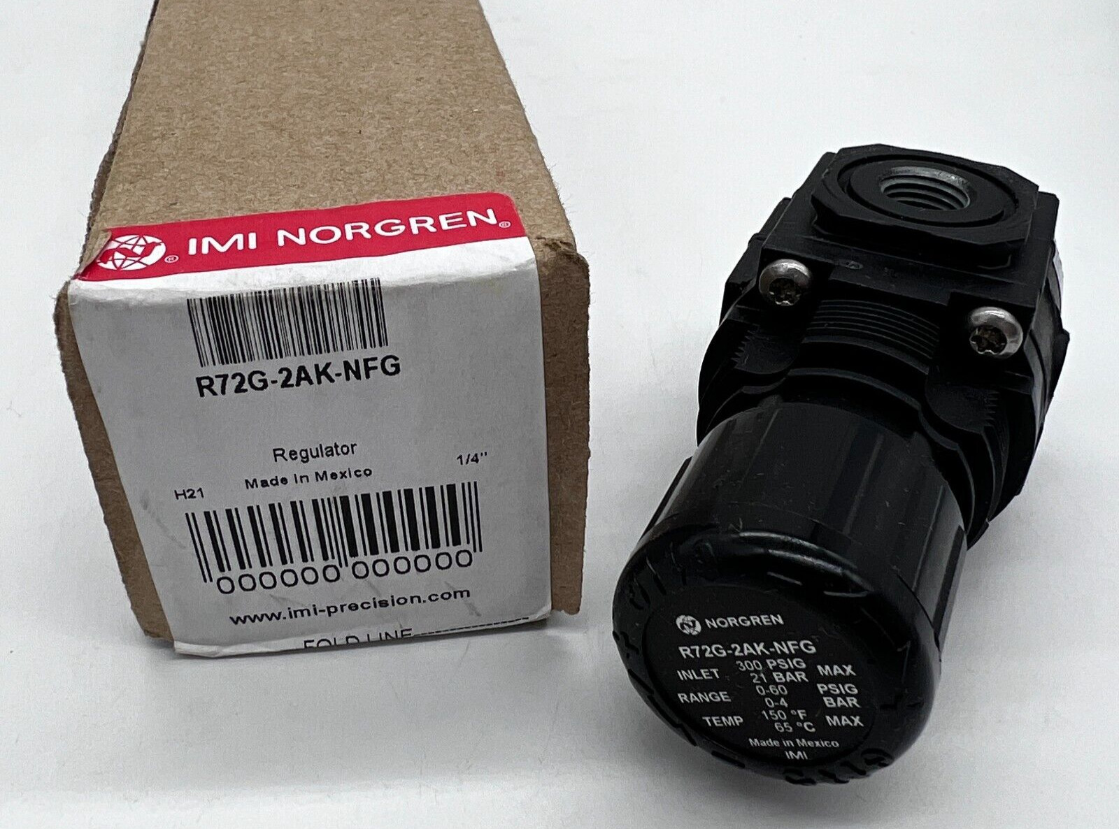 NIB IMI Norgren R72G-2AK-NFG Pneumatic Regulator 1/4″ fnpt Connection