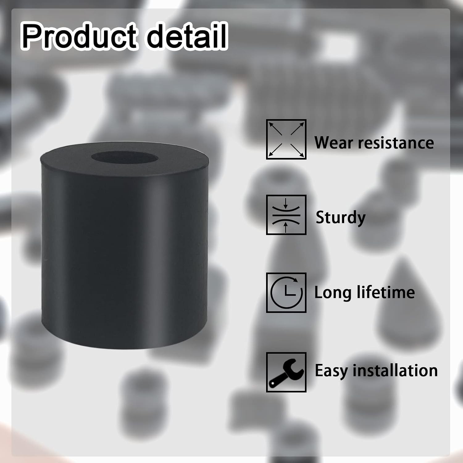 16 PCS 4 Sizes Rubber Spacers 1 Inch/ 3/4 Inch/ 1 1/2 Inch OD, Thick Rubber B…