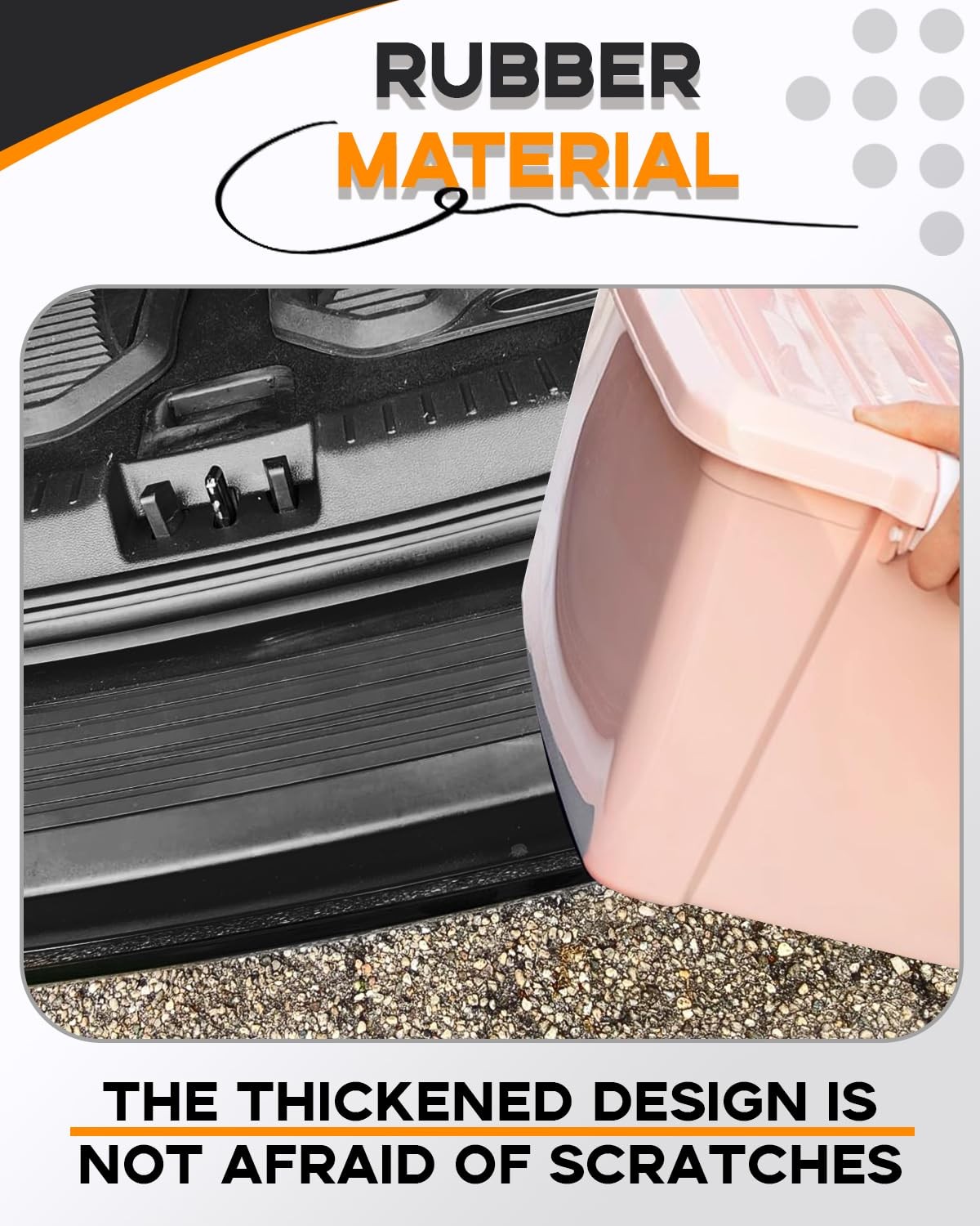 Universal 41 Car Rear Bumper Protector – Rubber Anti-Scratch Accessory