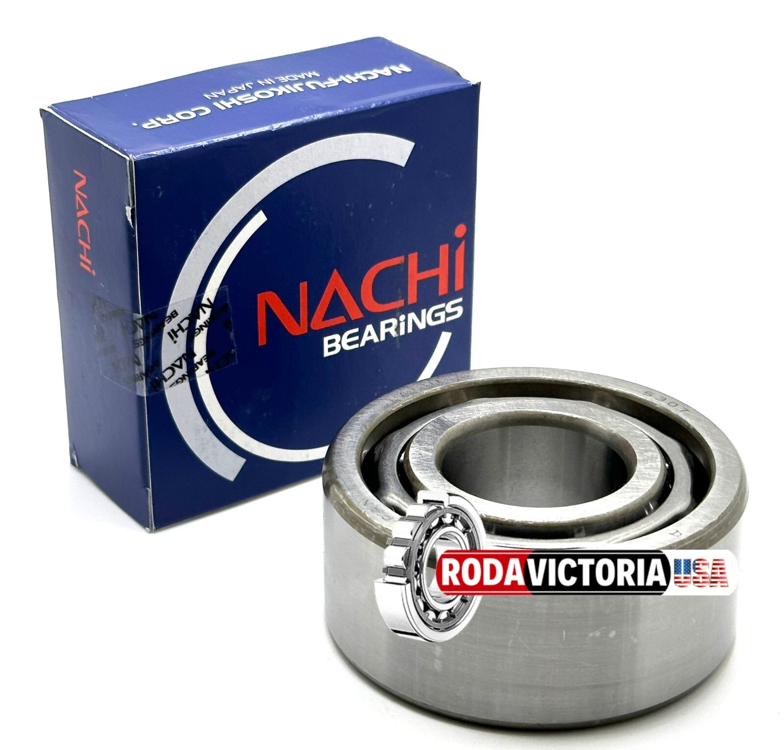 NACHI JAPAN 5307 C3 DOUBLE ROW ANGULAR CONTACT BALL BEARING 35x80x34.9mm