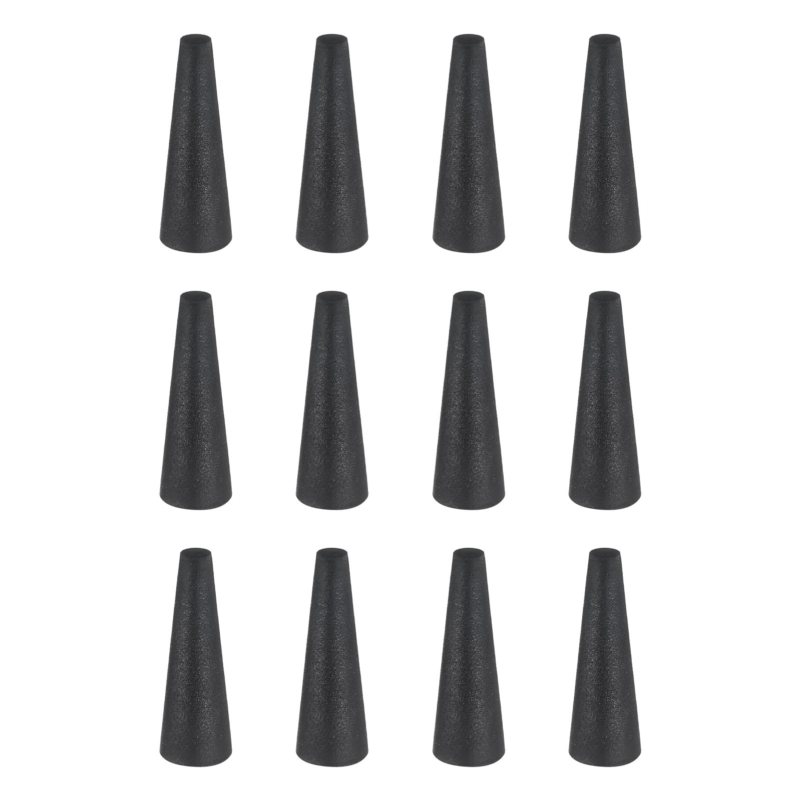 12Pcs Rubber Stoppers 3mm to 7mm 20mm Solid Tapered Lab Rubber Plugs