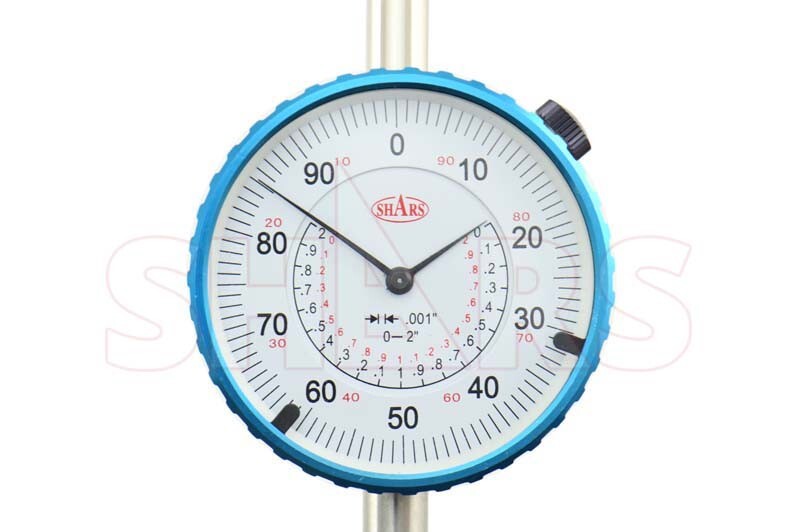 SHARS 2″ HIGH PRECISION DIAL INDICATOR .001″ AGD 2 GRADUATION LUG BACK NEW P]