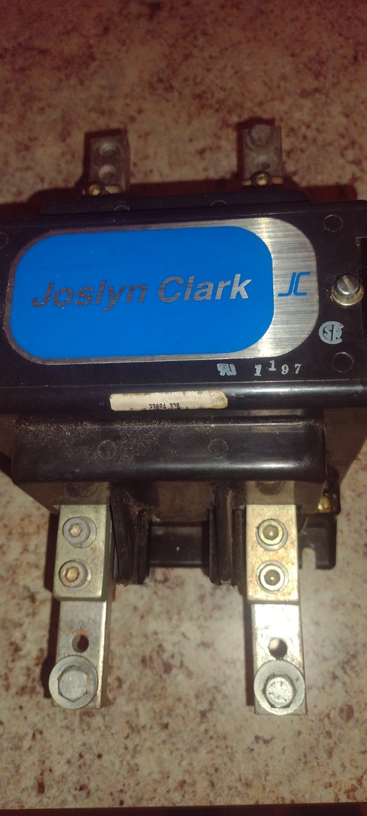 Joslyn Clark 5DP9 (?) Contactor, 260 Amp Or More, 2 Pole, 120 Volt Coil