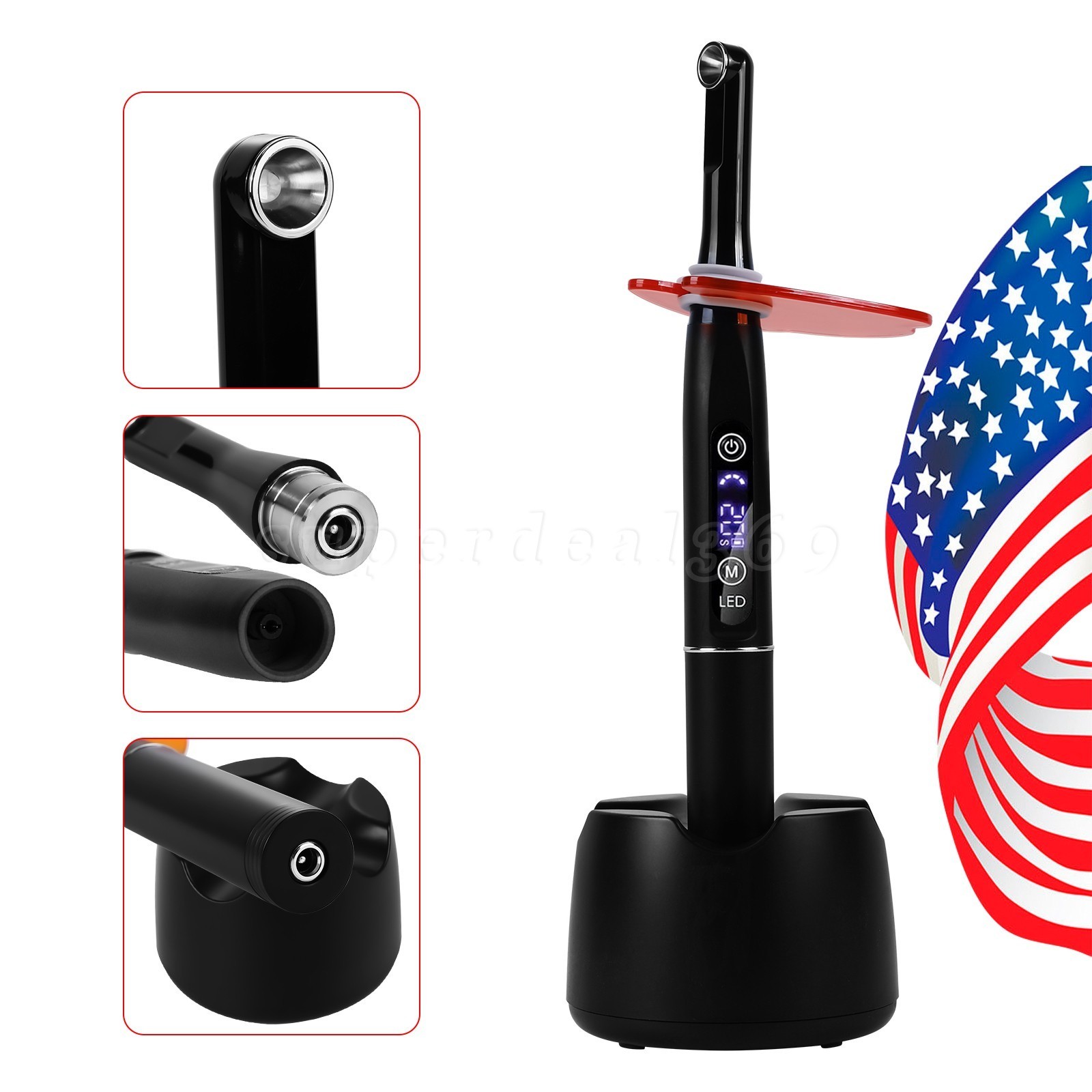 Dentist Dental LED Curing Light Lamp Wireless Cordless Resin Cure 5W 2000mW/cm²