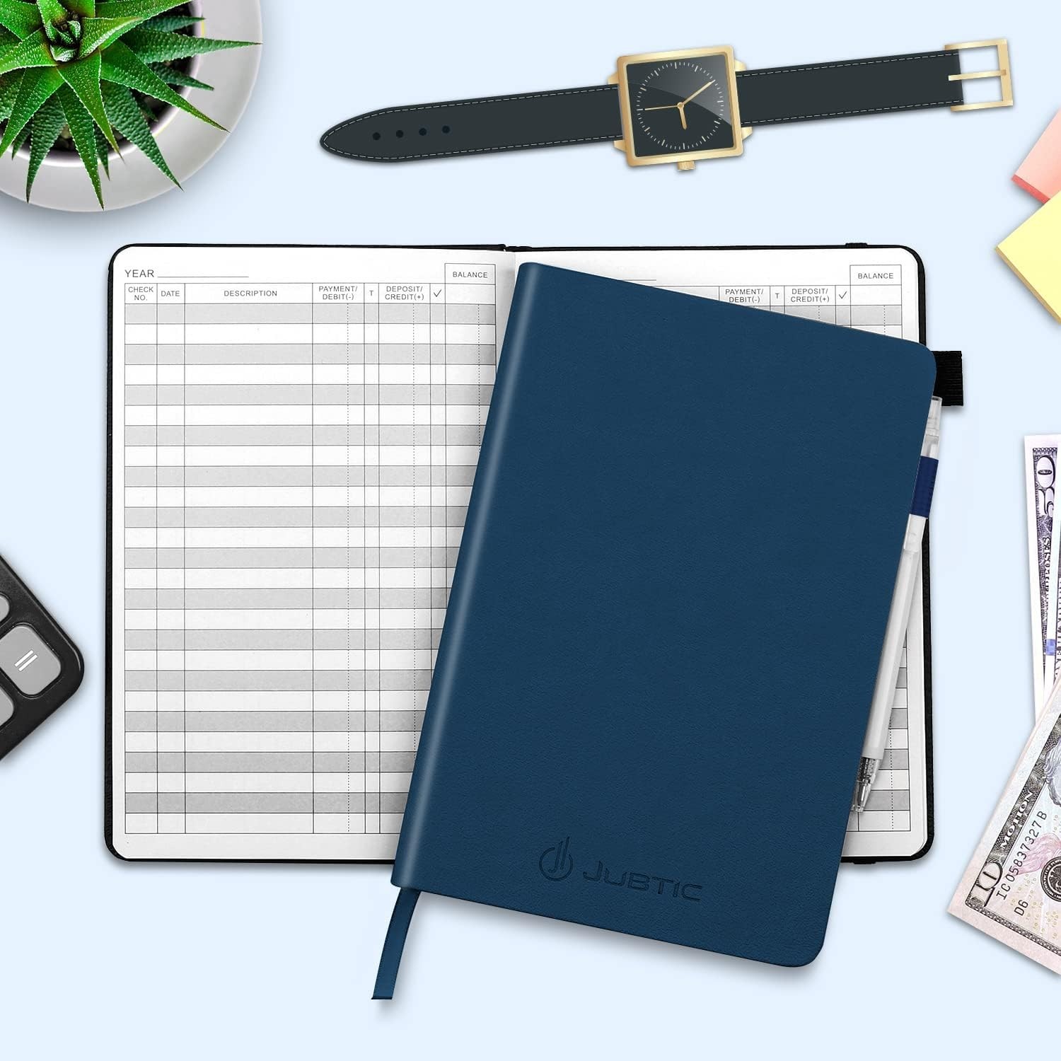 A5 Check Registers for Personal Checkbook, Ledger Transaction Registers Log B…