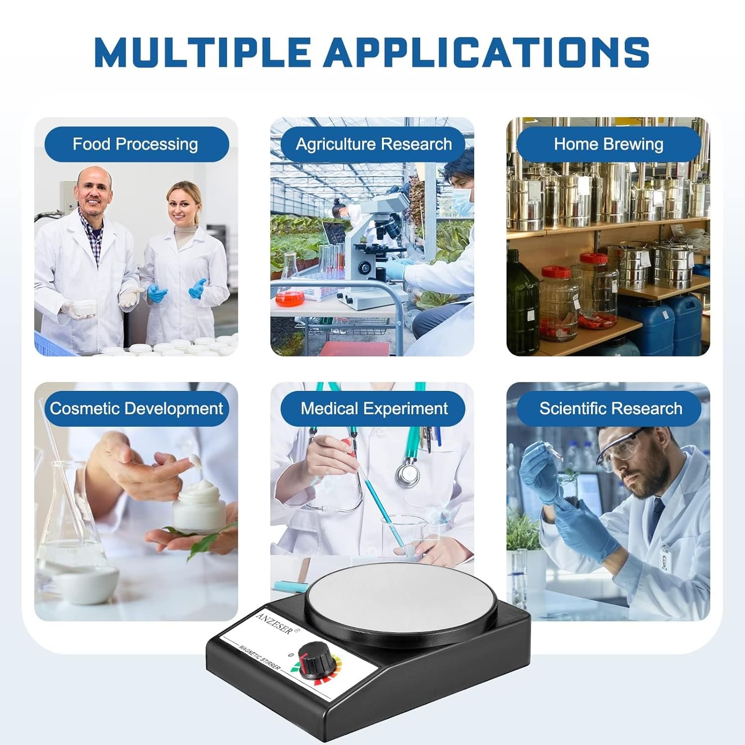 Magnetic Stirrer 3000 RPM Lab Mixer 3000 ml No Heat Stir Plate