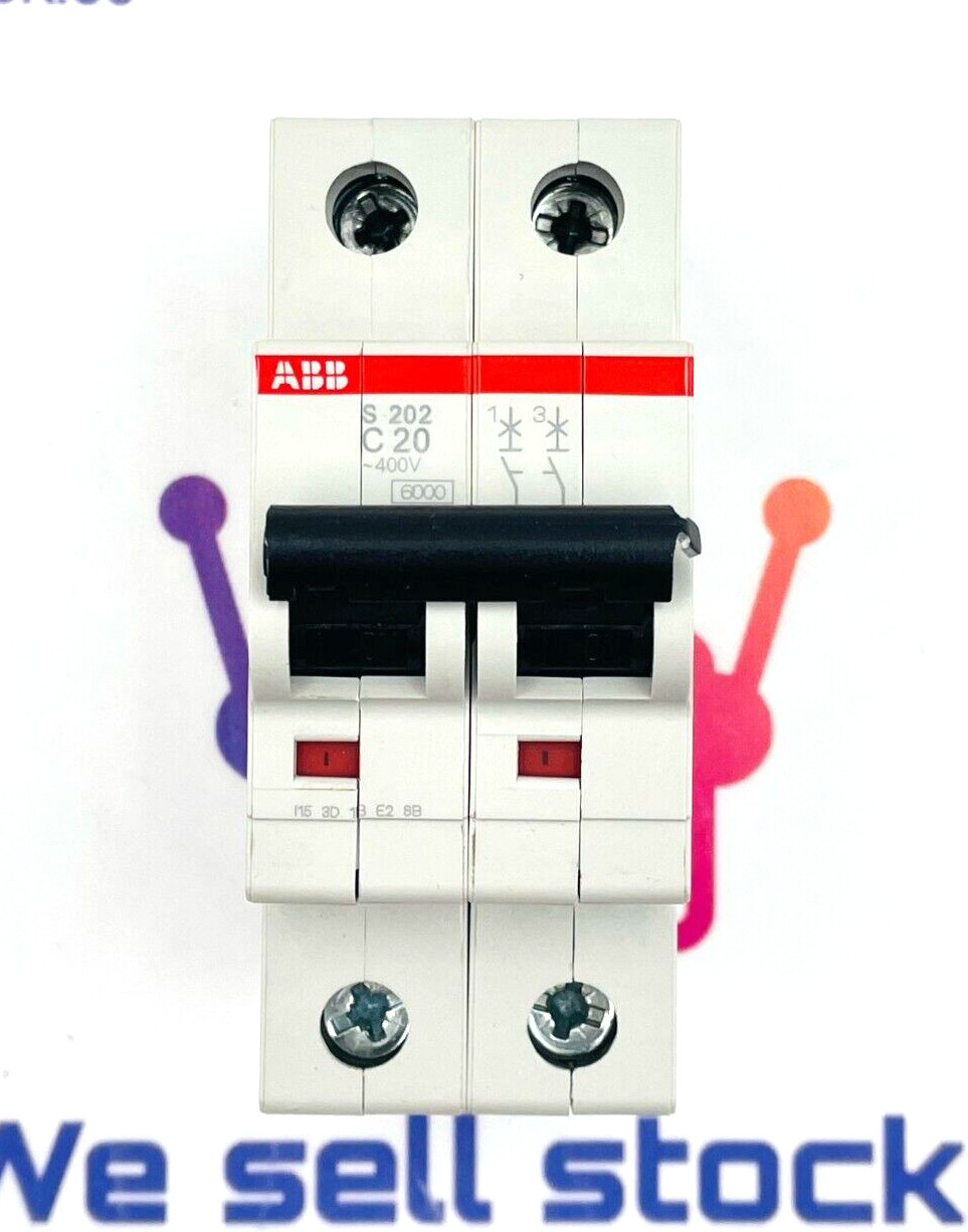 ABB S202-C20 Circuit Breaker 20A 2CDS252001R0204 (5 Pcs In 1 Box)