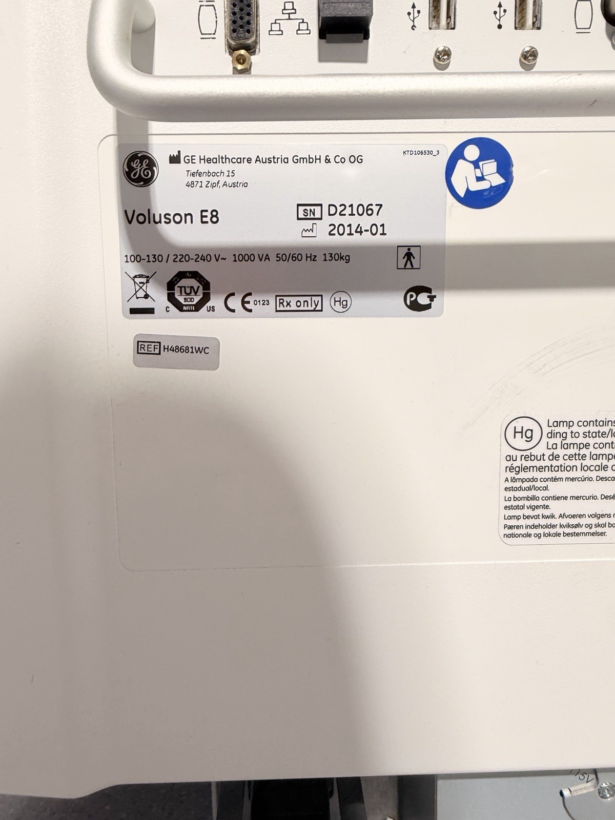 GE Voluson E8 Expert Ultrasound | 2 Probes | 4D HDlive | All Options | Warranty