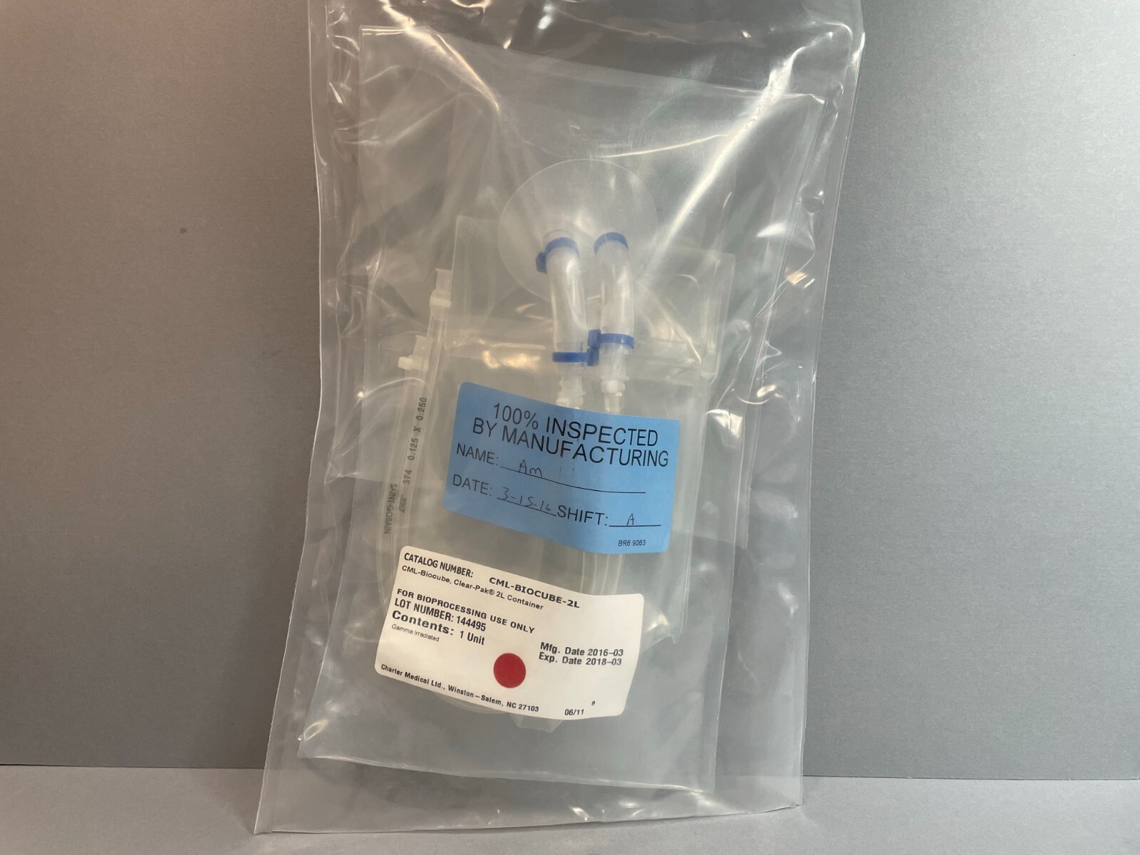 Charter Biocube 2L with Clear Pak Film Storage Container Set of 2 Bags