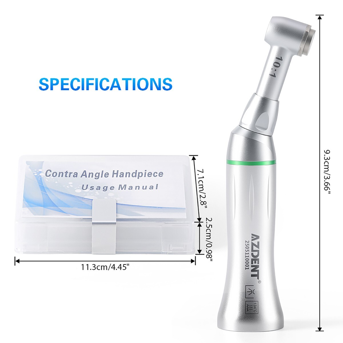 AZDENT Dental Endo Reciprocating Handpiece 10:1 Contra Angle Endodontic 60° M4