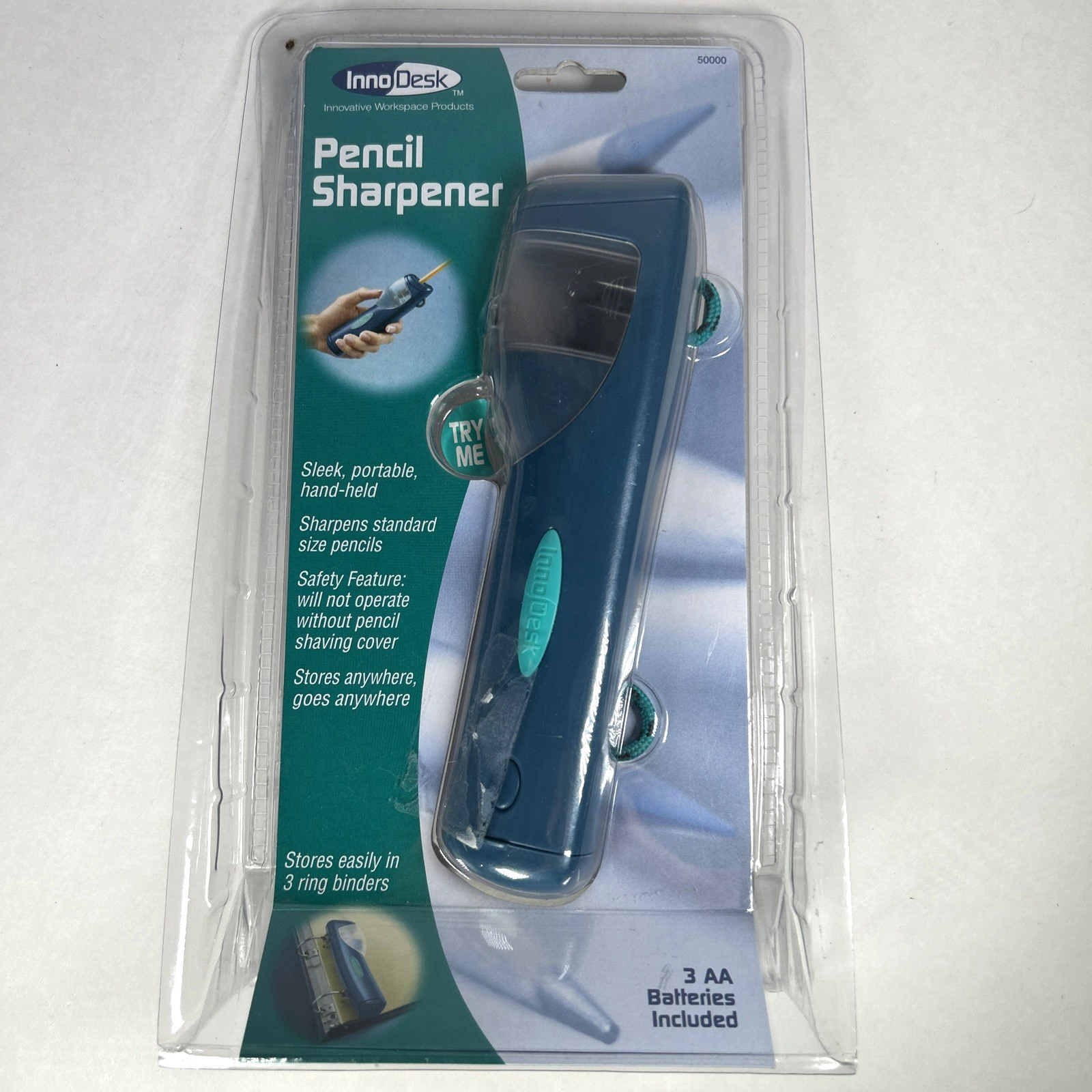 InnoDesk Pencil Sharpener Portable Hand-held Battery Operated #50000 *NEW*