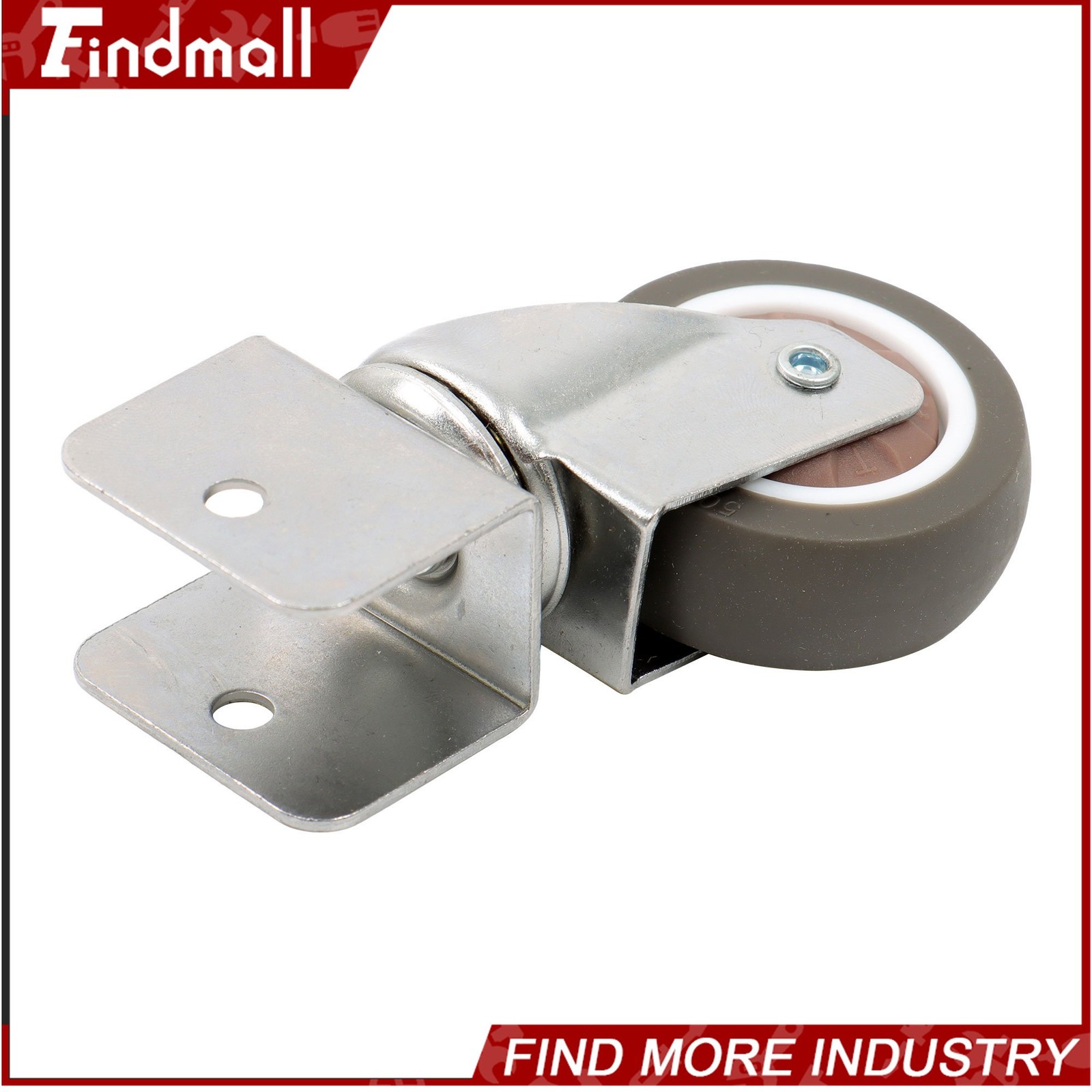 Findmall 4 PCS 2″ U-Bracket Shaped Caster Wheels (2 With Brake & 2 Without)