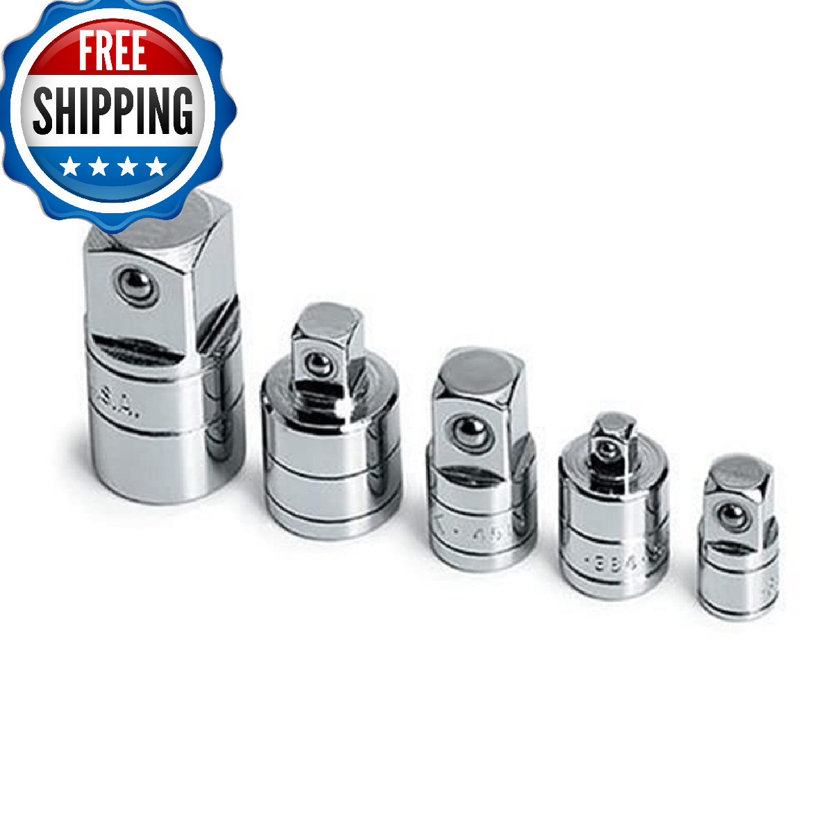 SK Tools USA 5 Piece Chrome Adapter Set 4506