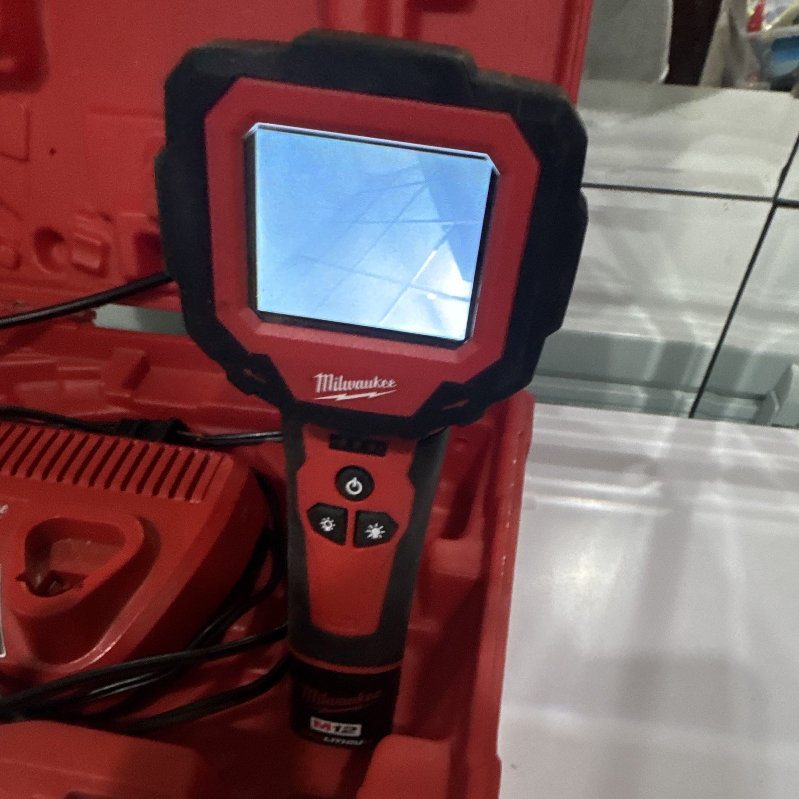 Milwaukee M12 Digital Inspection Camera Kit, Flexible Shaft, LCD, LED, Case