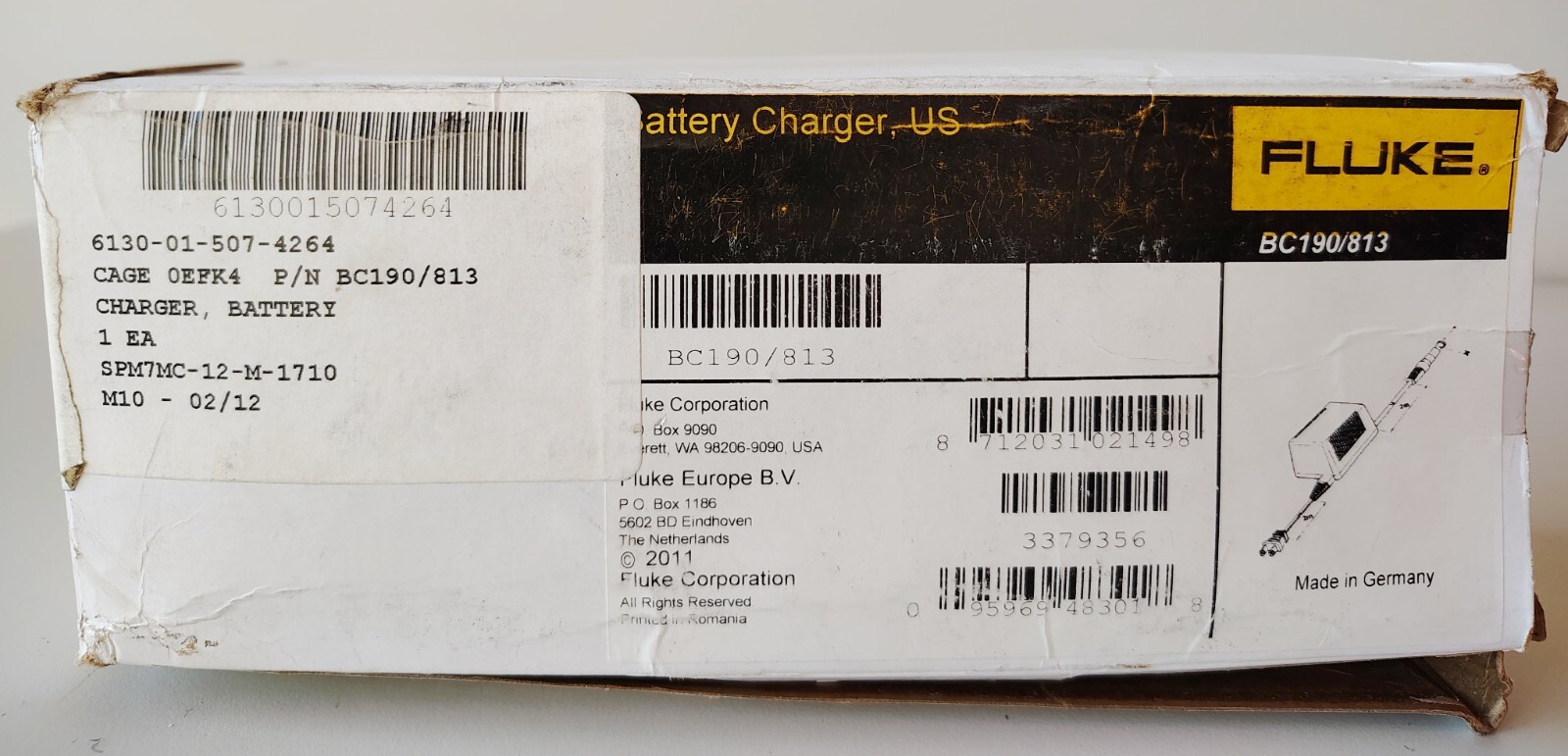 Fluke Bc-190/813 New OEM Battery Charger Power Supply for Fluke 190 Oscilloscope