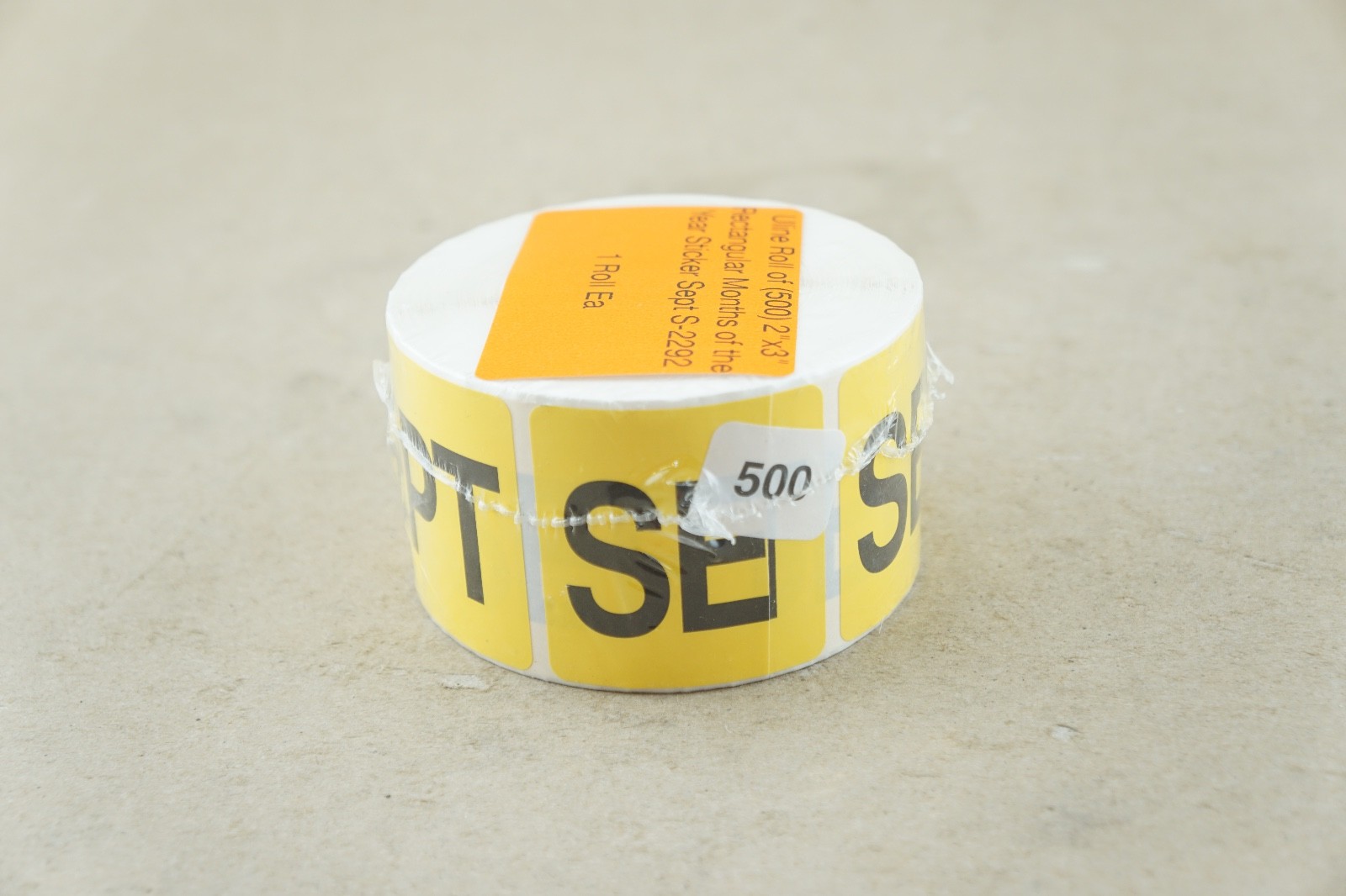 Uline Roll of (500) 2″x3″ Rectangular Months of the Year Sticker Sept S-2292