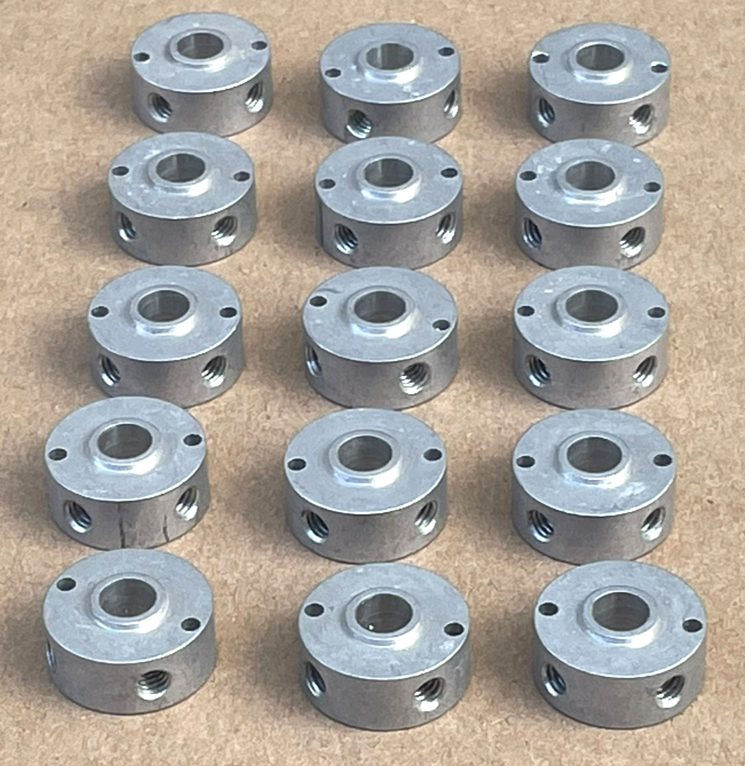 NOS Unbranded Aluminum Round Shaft Collars Clamping (Lot of 15)