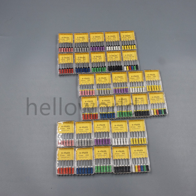 Dental H/K-Files 21/25/31mm Endodontic Instruments REAMERS Root Canal Hand Use