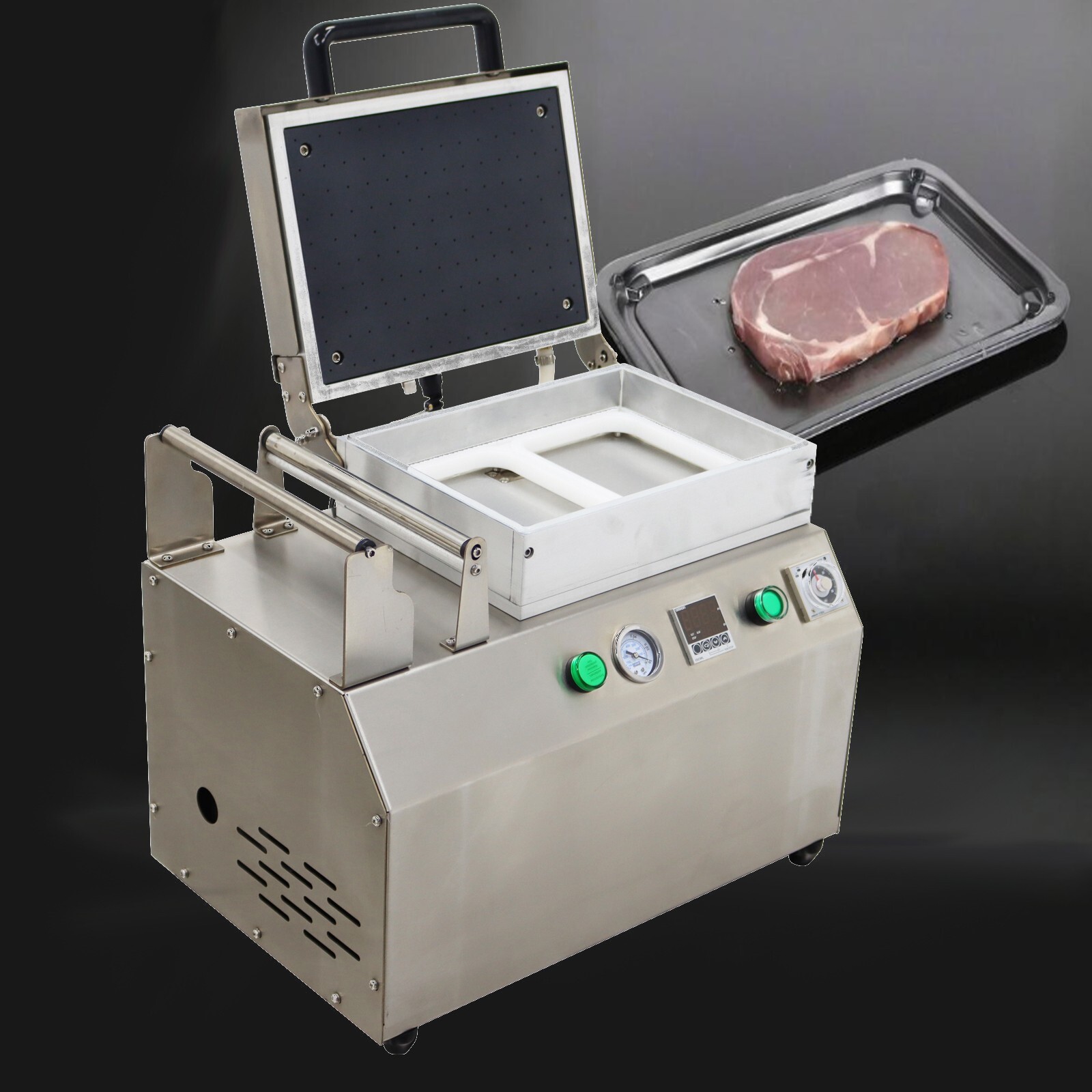 110V/60Hz Bench Vacuum Sealer 2 Slots Commercial Vacuum Skin Packaging Machine