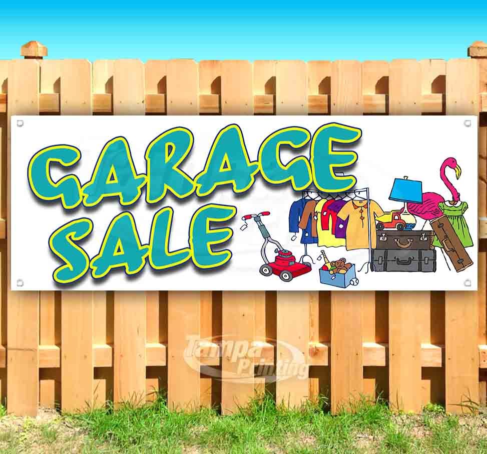 GARAGE SALE Advertising Vinyl Banner Flag Sign Many Sizes