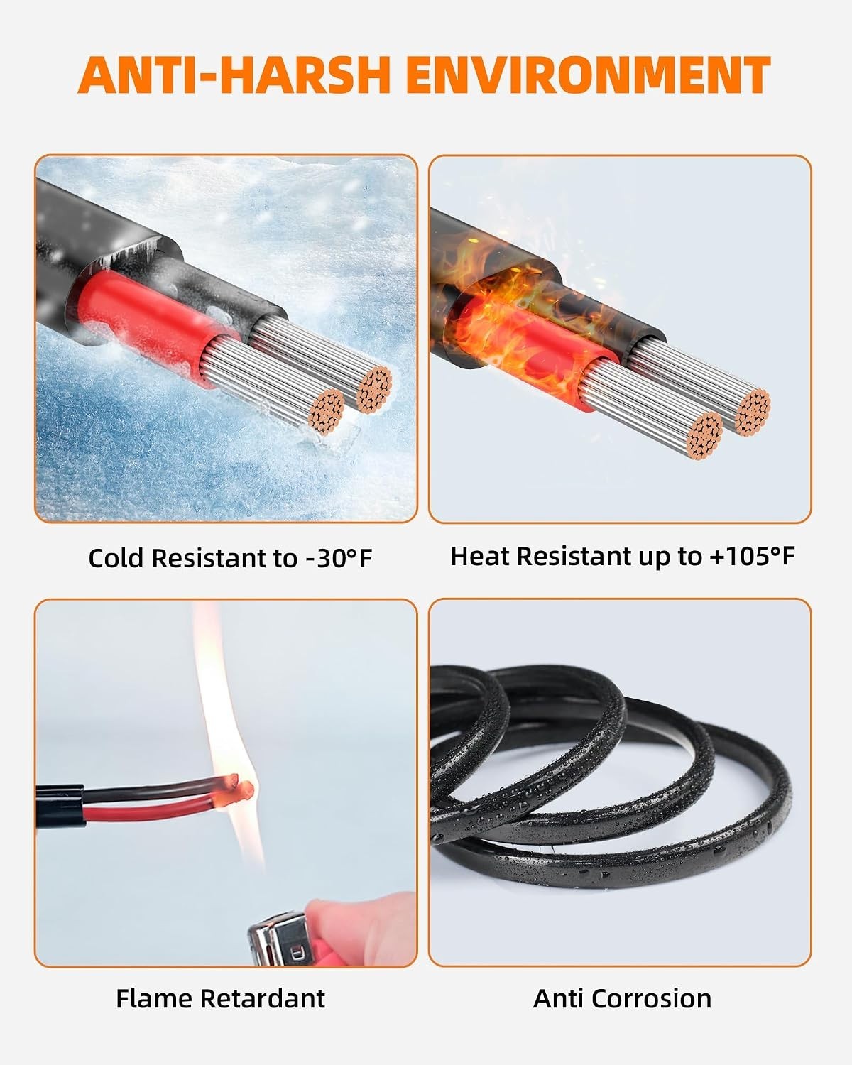 10 Gauge Wire, 10 AWG 2 Conductor Electrical Wire, Flexible/Oxygen-Free Tinne…