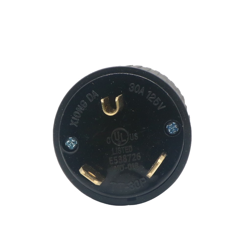 NEMA TT-30P 30A 125V RV Travel Trailer Power Plug 3-Prong Male Connector