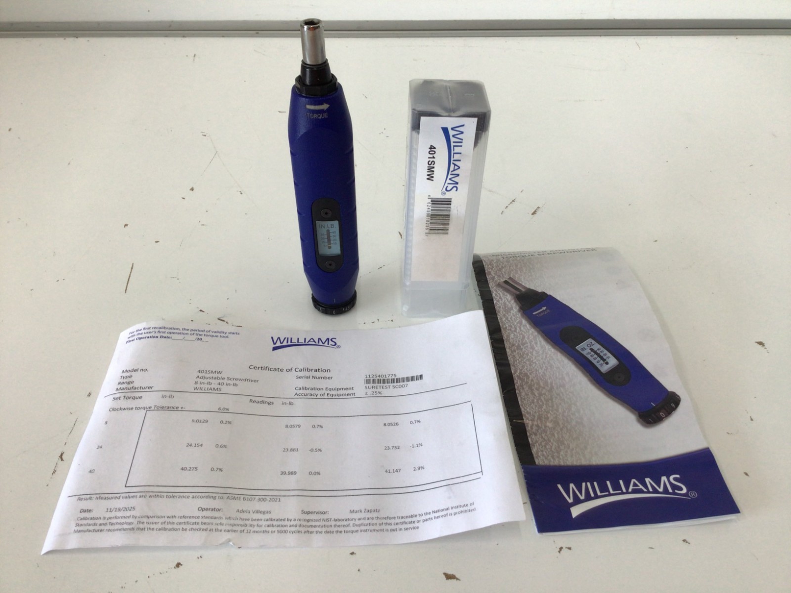 Williams 401SMW Micro Adj. Torque Scredriver, 6 3/4″ L
