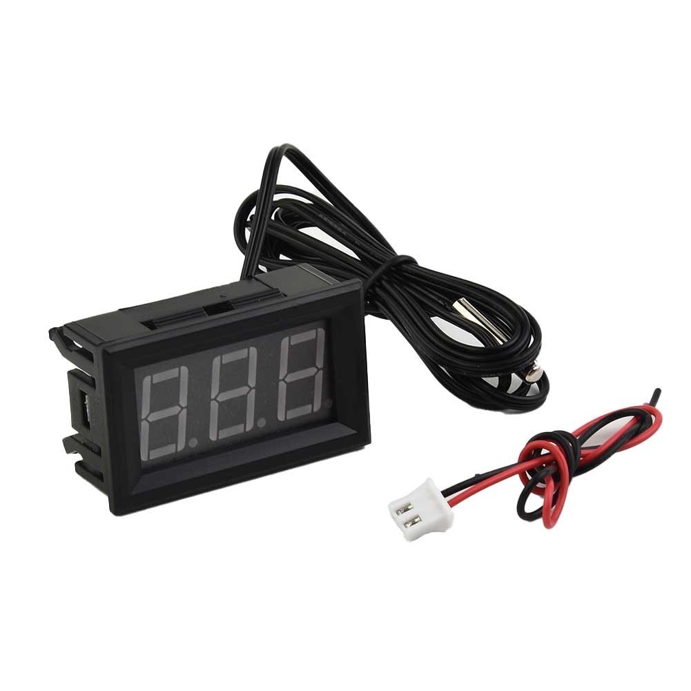 Large LCD Digital Thermometer Temperature Auto Car Meter Gauge With Probe DC 12V