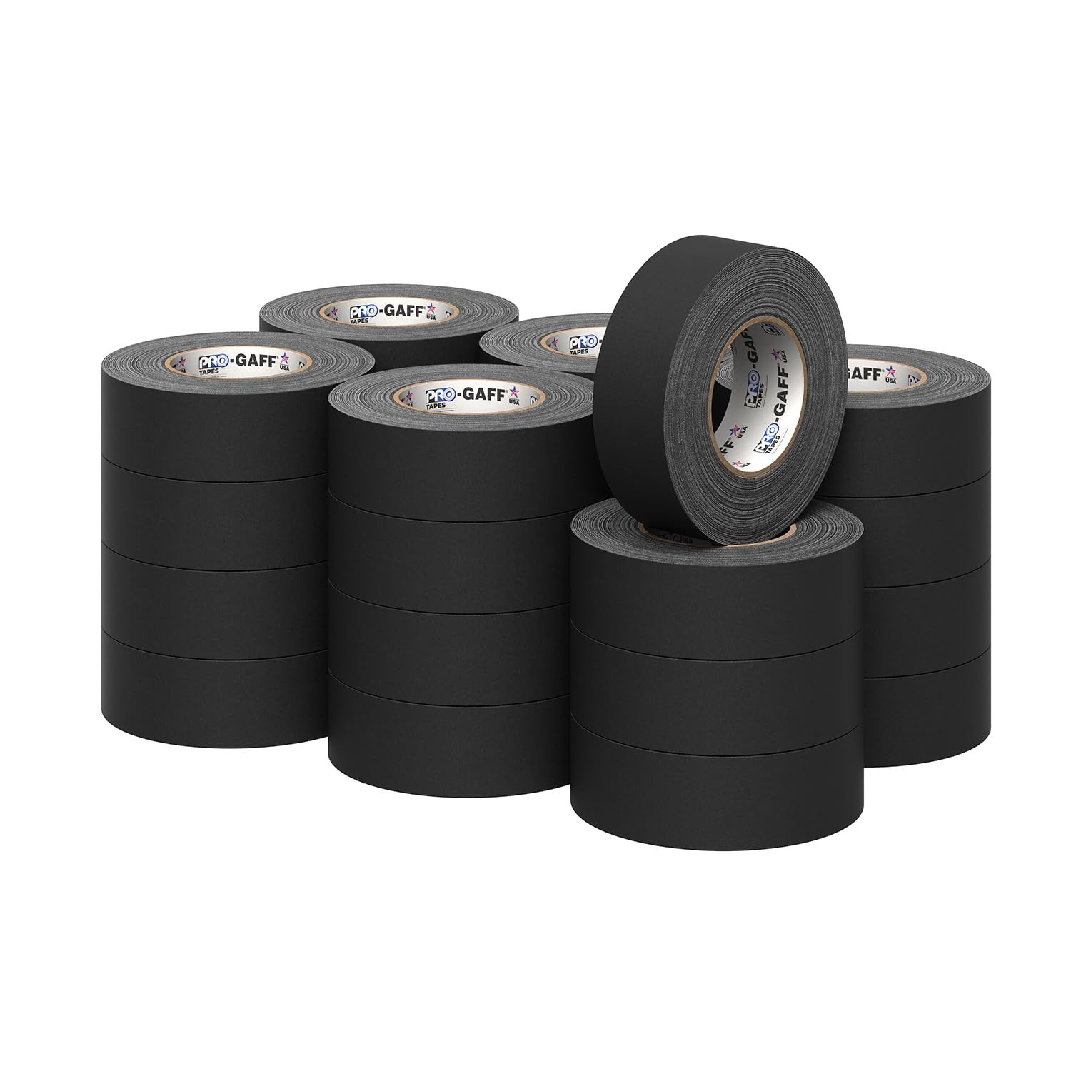 24 PACK ProTapes 2″ Width Pro Gaff Premium Matte Cloth Gaffer’s Tape 11 Mils