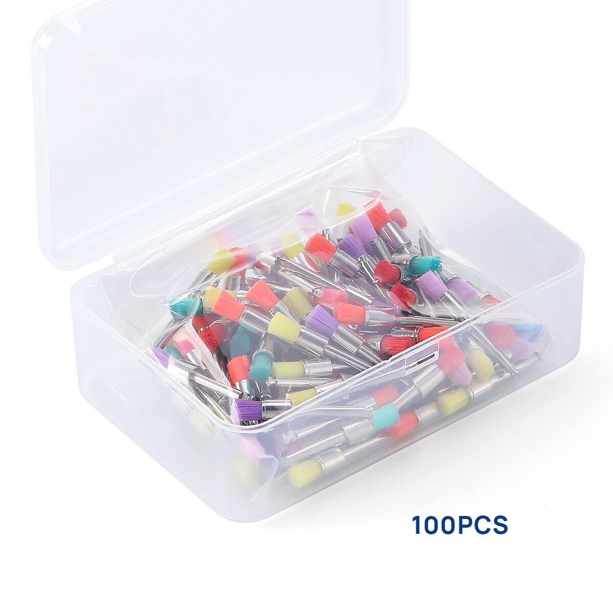 100pcs AZDENT Dental Colorful Nylon Prophy Brushes Flat Latch Type RA PB-330