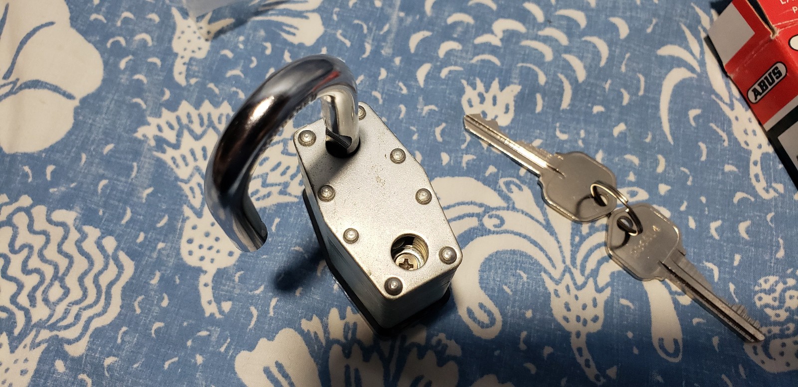 Vintage NOS ABUS 82/45 Kwikset Keyway 6 Pin Rekeyable Heavy Padlock Locksport