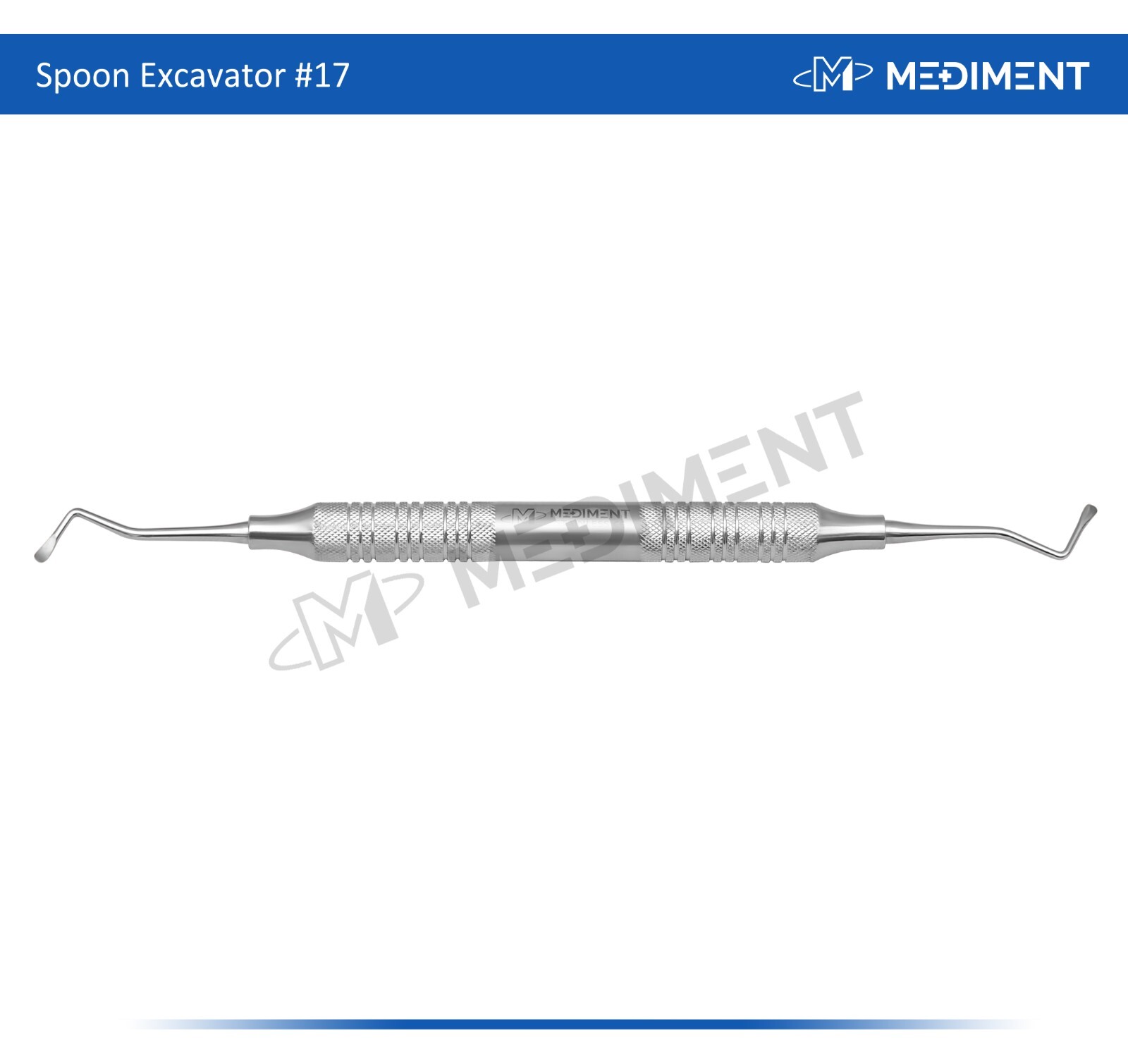 DENTAL PERIODONTAL INSTRUMENT SPOON EXCAVATOR # 17 8MM HOLLOW GRIP STAINLESS