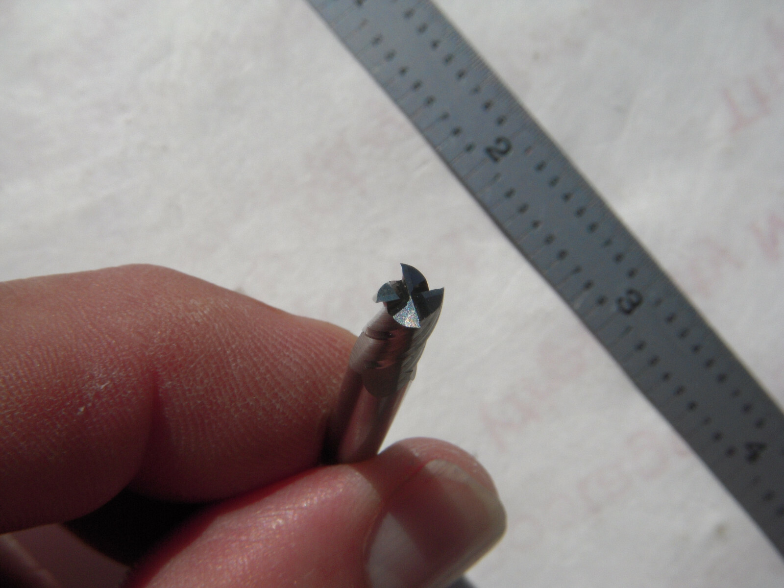 NEW CGS USA 4.5MM DIA. X 9.5MM LOC X 50MM OAL C.C. 4FL. CARBIDE SQUARE ENDMILL