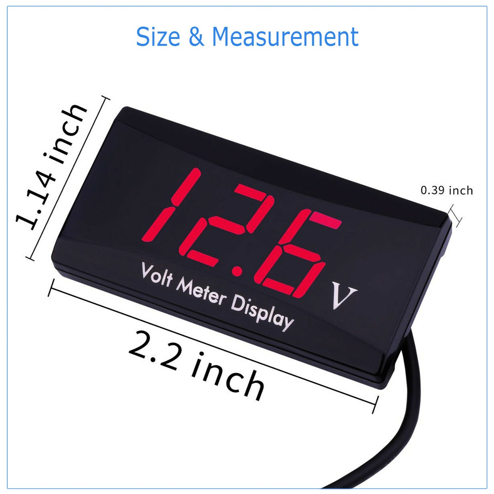 12V Digital LED Display Voltmeter Voltage Gauge Panel Meter For Car Motorcycle