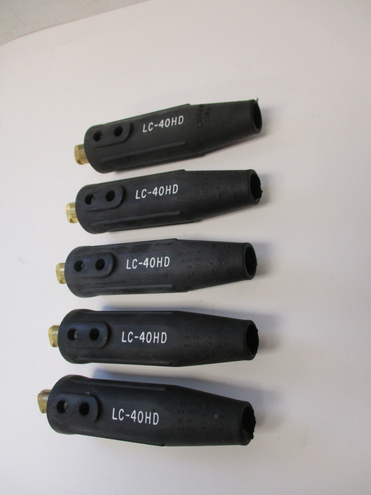 LENCO LC-40HD MALE BLACK CABLE CONNECTOR LOT OF 5 AND A BONUS ITEM