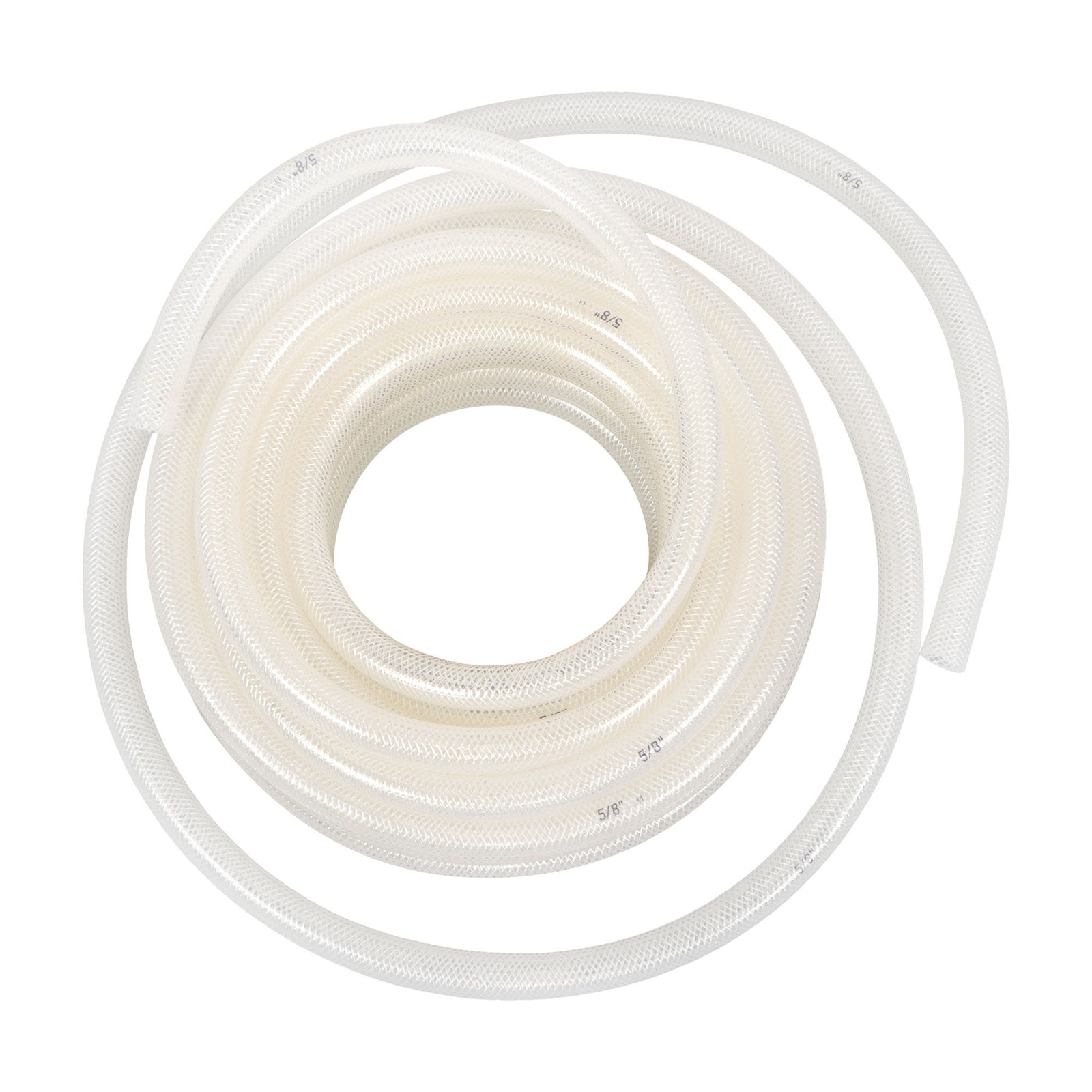 5/8″ ID x 7/8″ OD 50ft High Pressure Clear Braided PVC Hose, Heavy Duty Flexible
