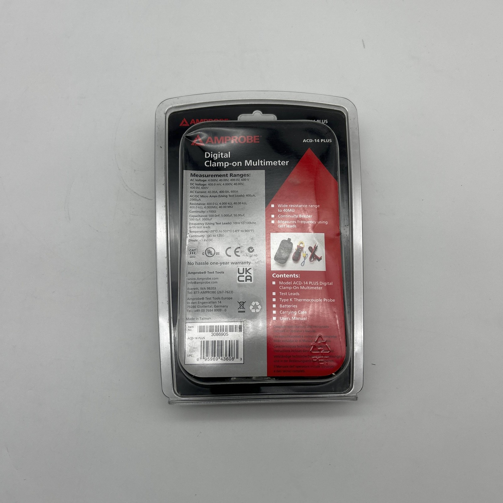 Amprobe ACD-14 Plus Multimeter 600A Clamp On w/ Dual Display and Temperature