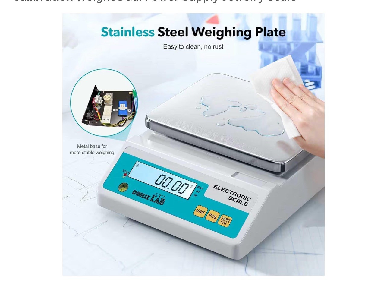 Lab Scale 3000g x 0.01g High Precision Electronic Analytical Balance g/lb/oz/…