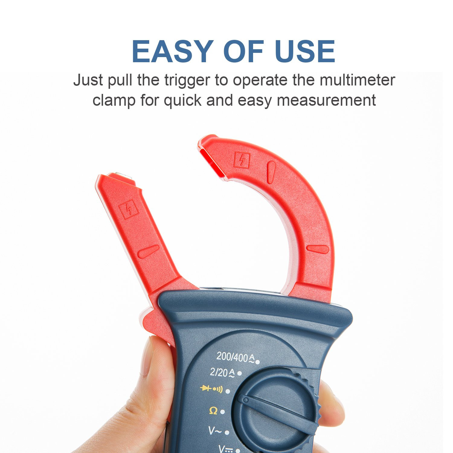 AstroAI 2000 Counts Electric Circuit Testing Clamp Meter Digital Multimeter