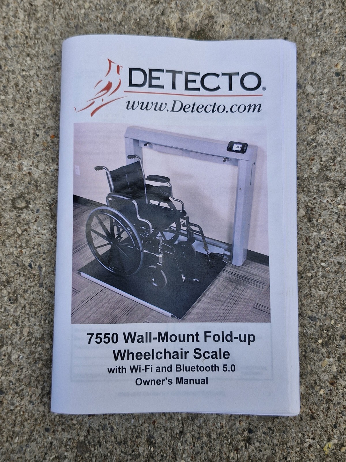 DETECTO 7550 Wall-Mount Fold-up wheelchair scale