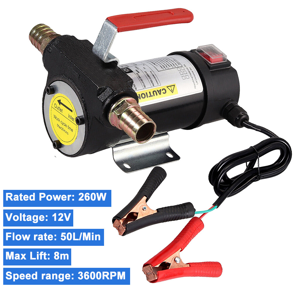 50L/min Electric Fuel Pump 12V Diesel Transfer Pump Kerosene Oil Extractor New
