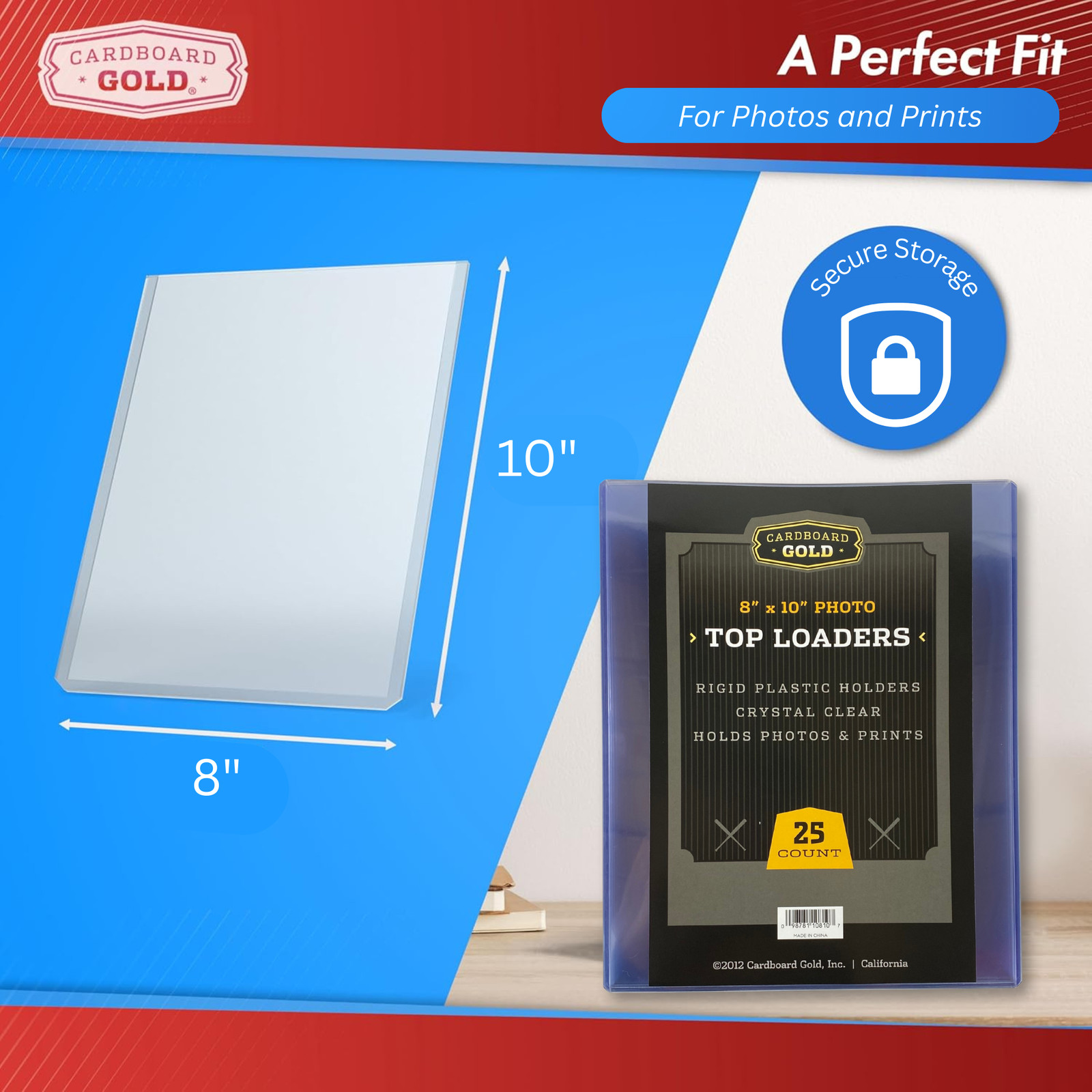 25 8×10 Ultra Premium CBG Pro Topload Toploaders Hard Rigid Photo Holders