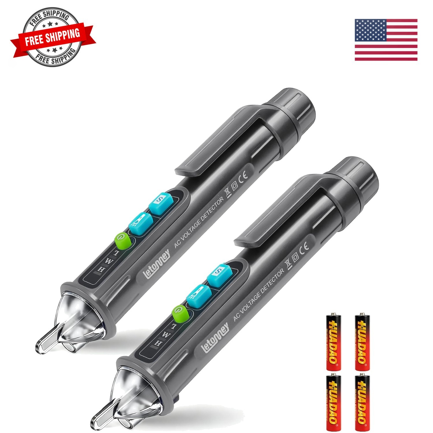 Voltage Tester,Non Contact Voltage Tester Pen2PCS Grey | For Live/Null Wire J…