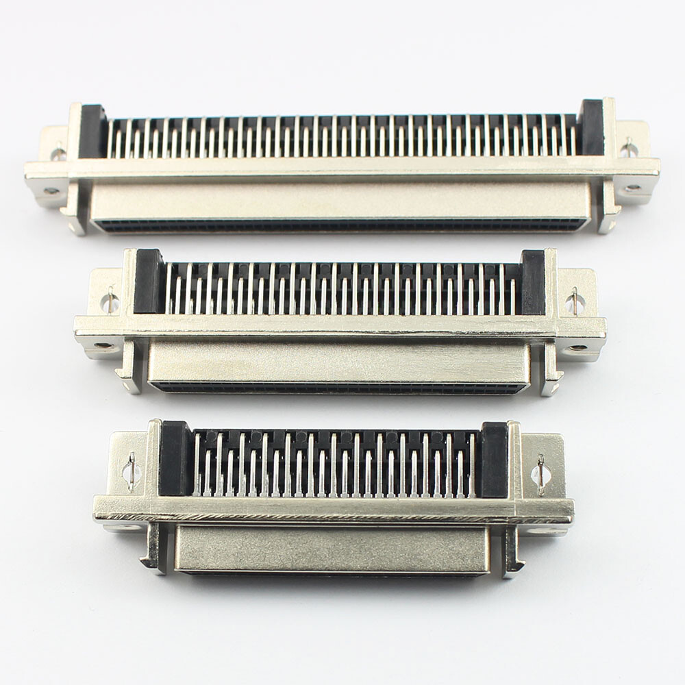 1Pcs SCSI Connector DB Female 50 68 100 Pin Right Angle Adapter Hole Welding