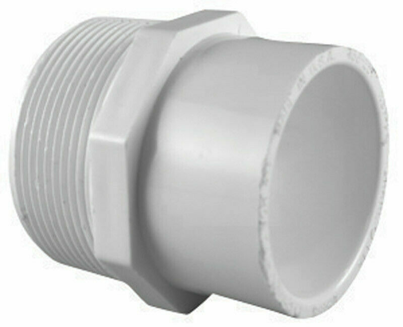 Pk of 10 Charlotte Pipe 2 in x 1-1/2” PVC Schedule 40 MPTxS Male Reducer Adapte