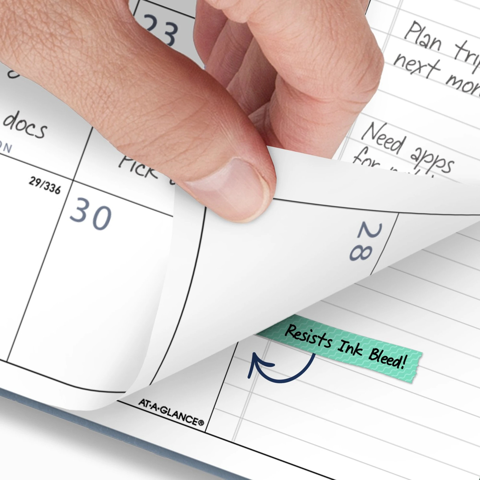 AT-A-GLANCE Contemporary 2027 Monthly Planner, Drizzle, Large, 9″ x 11″