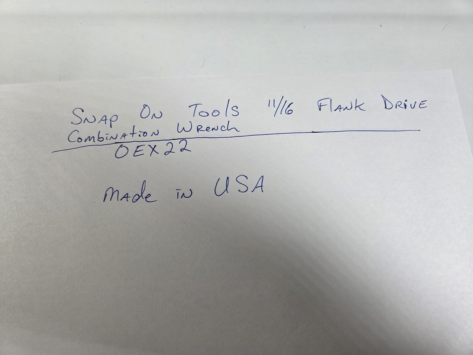 Snap-on OEX22 11/16″ Flank Drive Combination Wrench Made in USA
