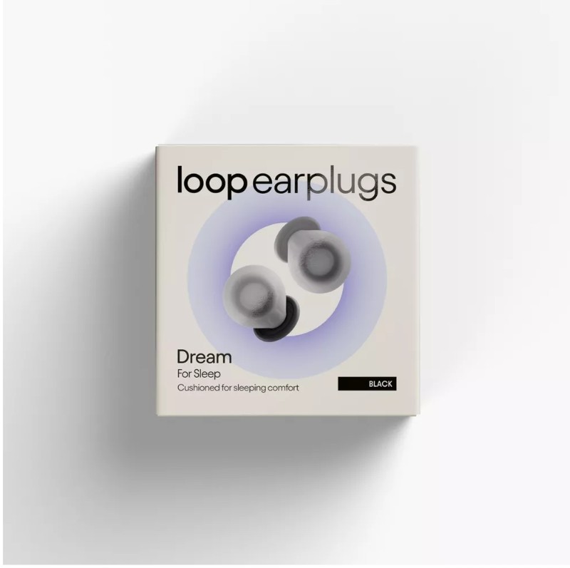 Loop Dream Earplugs for Deep Sleep, Napping and Snoring – Black
